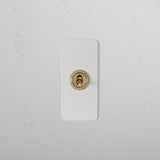 1G Architrave Intermediate Toggle Switch - Paintable Antique Brass