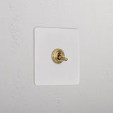 1G Two Way Toggle Switch _ Paintable Antique Brass