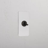1G Architrave Double Pole Toggle Switch _ Paintable Bronze