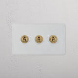 3G Two Way Toggle Switch - Paintable Antique Brass