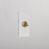 1G Architrave Intermediate Toggle Switch _ Paintable Antique Brass