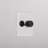 2G Mixed Slimline Switch 1T1D _ Paintable Bronze
